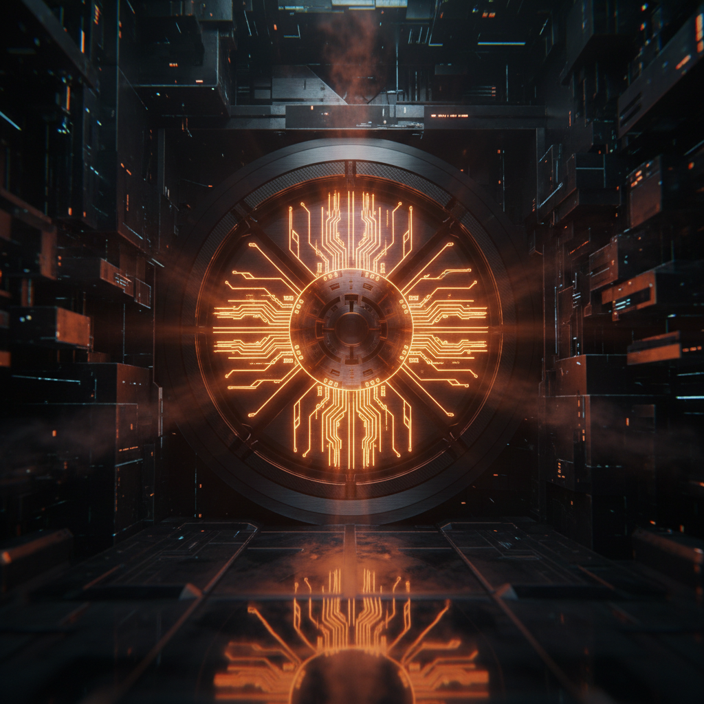 Futuristic cryptographic vault illustrating the upcoming Zcash Sprout freeze on legacy balances.