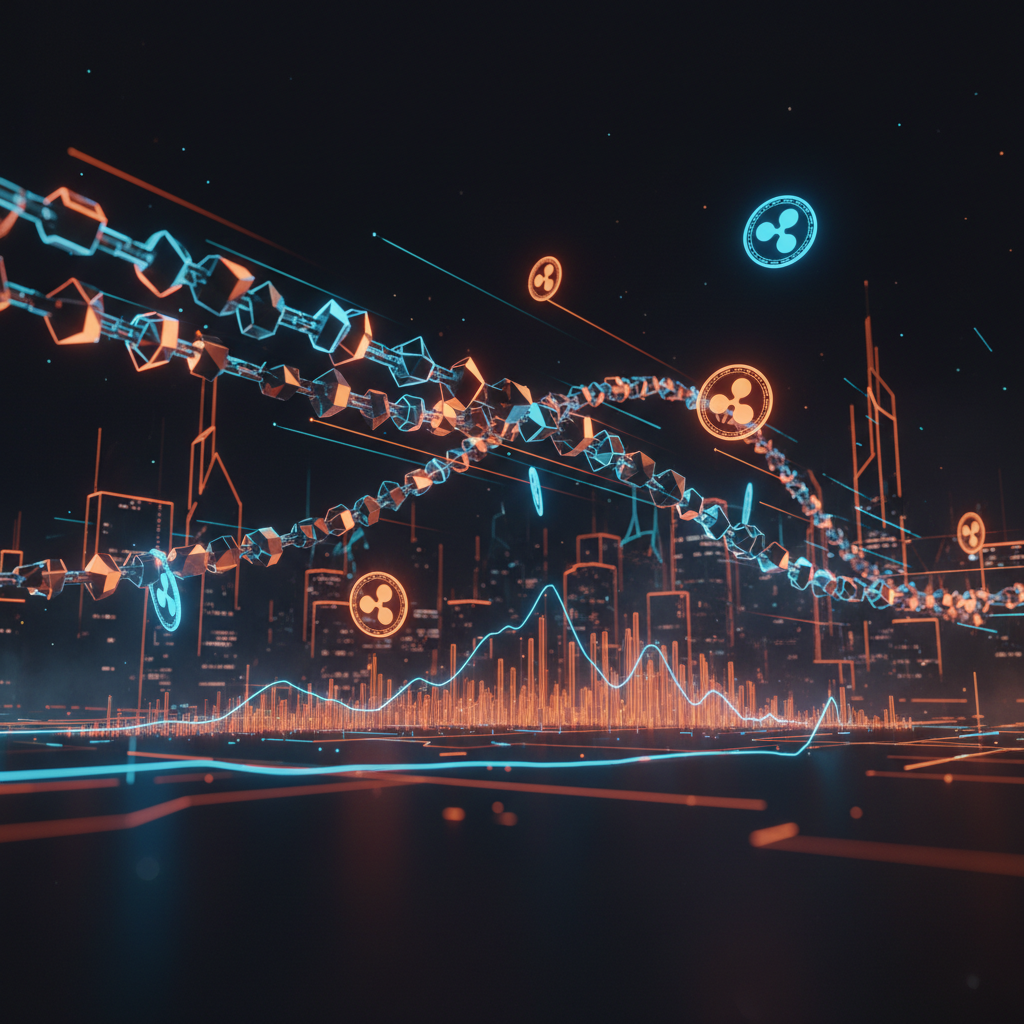 Decentralized credit network graphics representing the XRP Ledger lending amendment