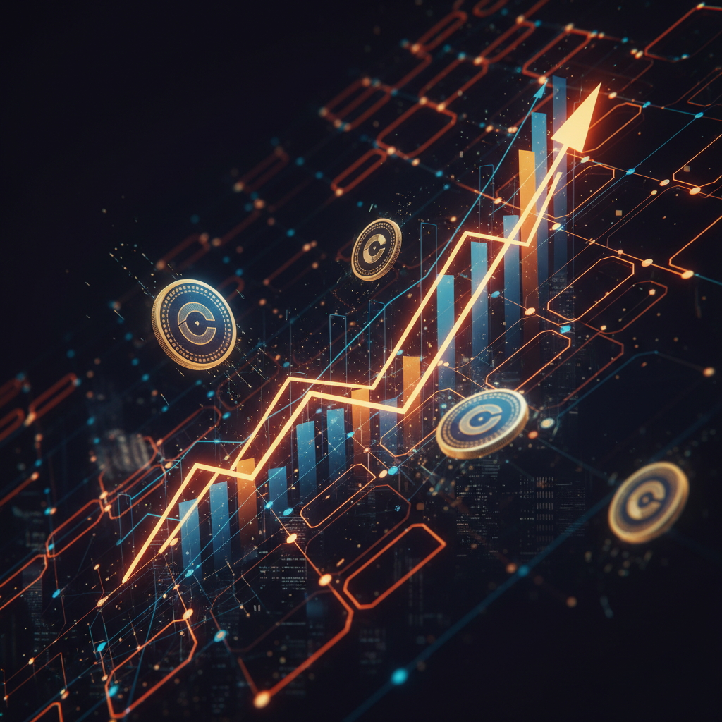 Financial diagrams representing Circle revenue margins and stablecoin cash flows.