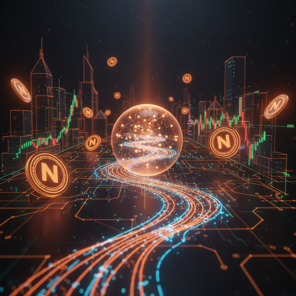 Decentralized blockchain nodes voting on the NEAR token issuance vote proposal.
