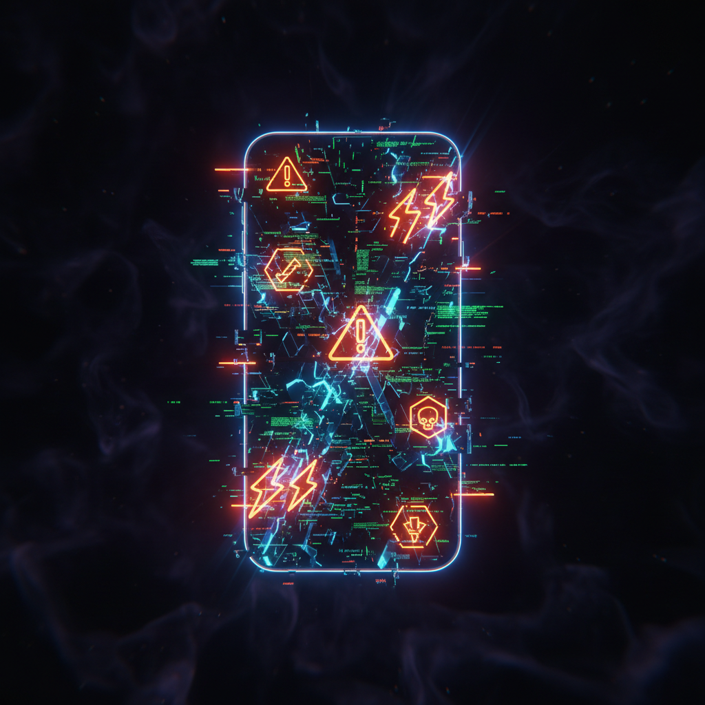 A malfunctioning mobile banking interface illustrating the Revolut platform outage impact on crypto.