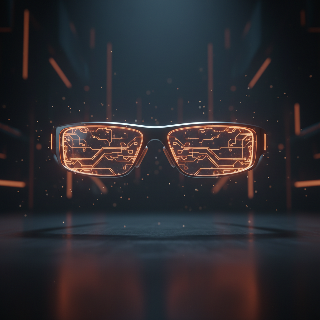 Futuristic augmented reality device preparing for the Snap AR glasses launch