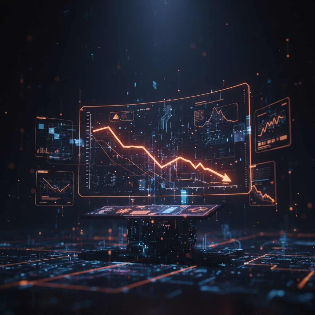Trading terminal displaying market charts reflecting heavy spot Ether ETF outflows