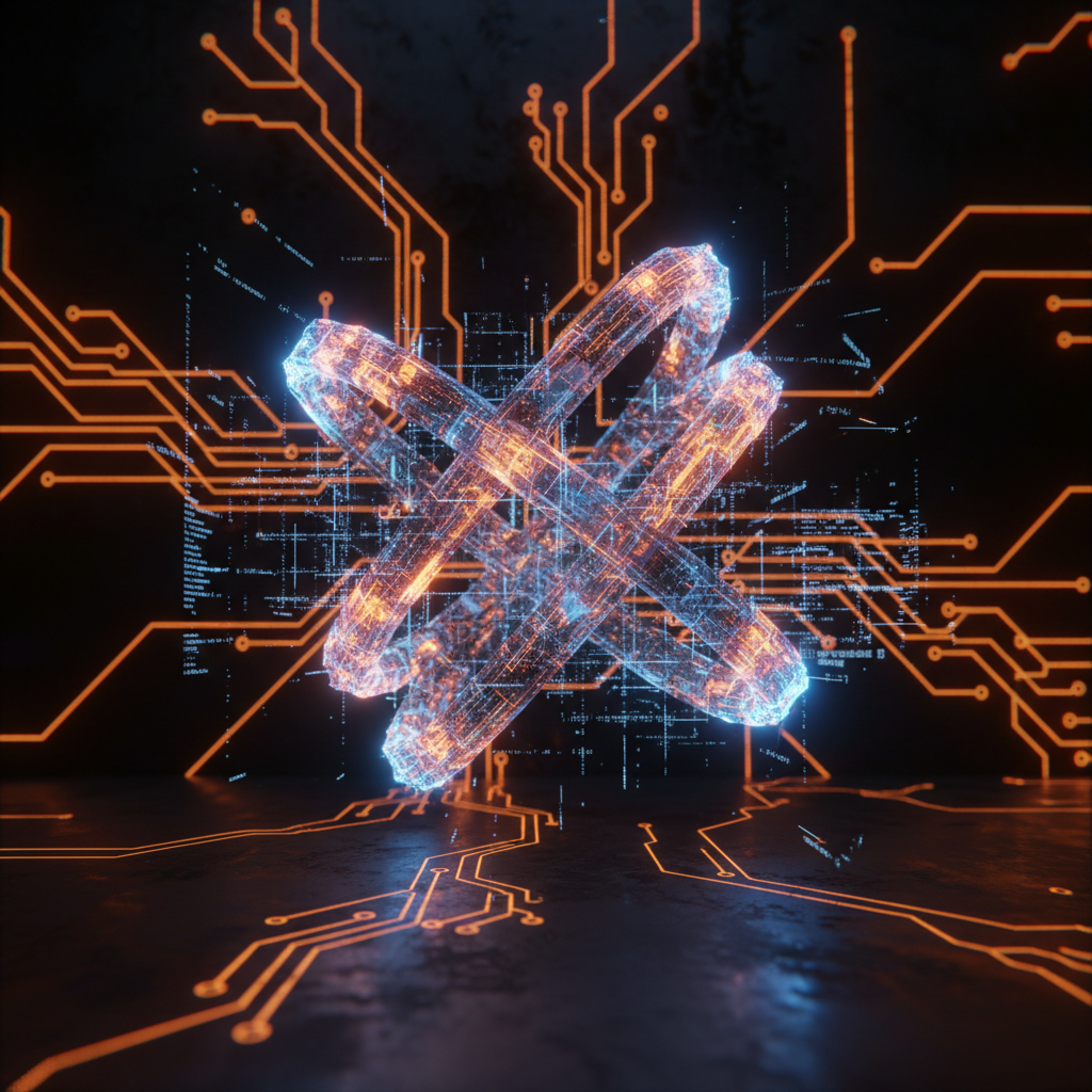 Digital network nodes illuminated in orange showing the paused Ethereum Glamsterdam testnet system.