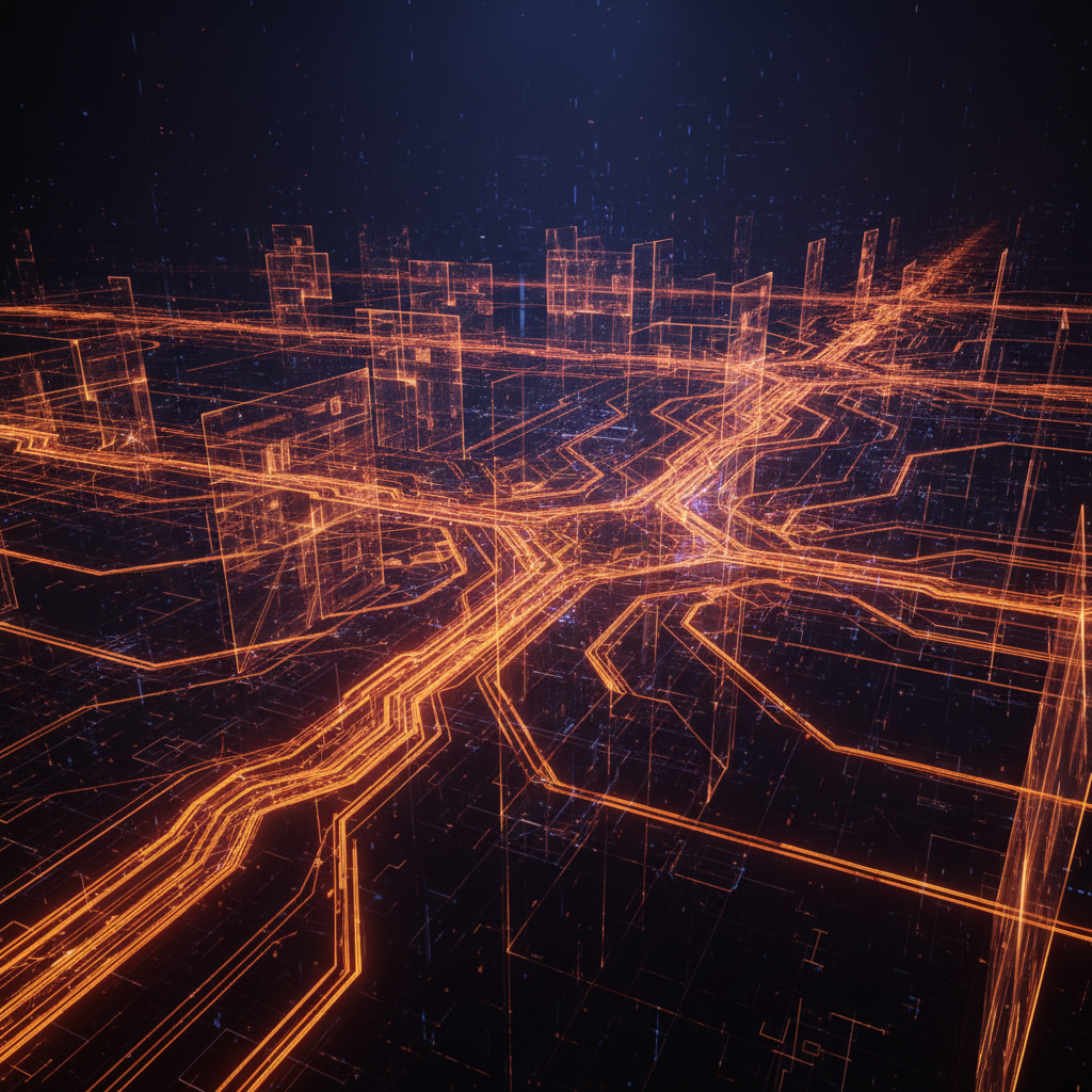 Complex multi-chain network nodes displaying rapid automated routes used in Binance hacker laundering.